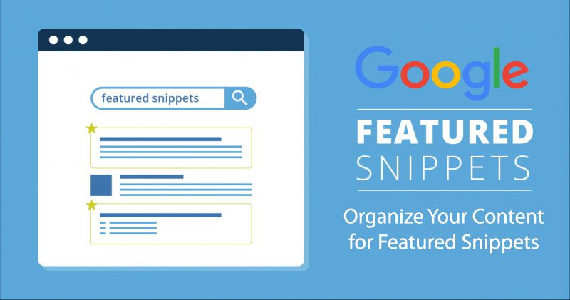 Organize Your Content for Featured Snippets Organize Your Content for Featured Snippets
